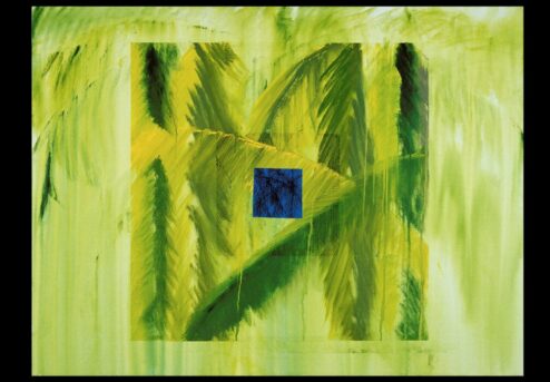 George Oommen - Palms framed - 2007 - Acrylic on canvas - 36x48inches